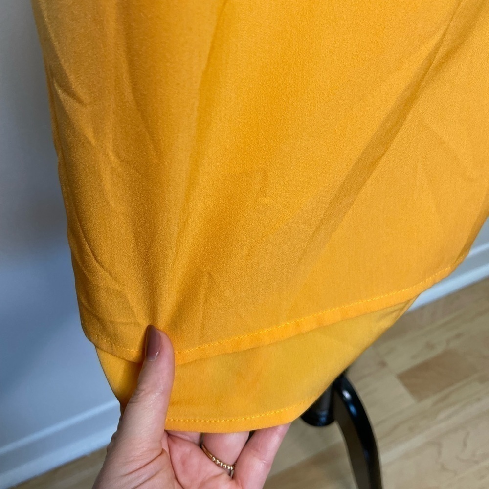Simons bright yellow high neck keyhole mini dress - Picture 5 of 8